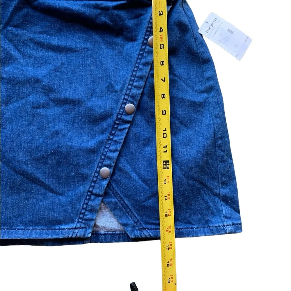 New We the Free womens denim medium wash mini skirt size 10 coastal cowgirl